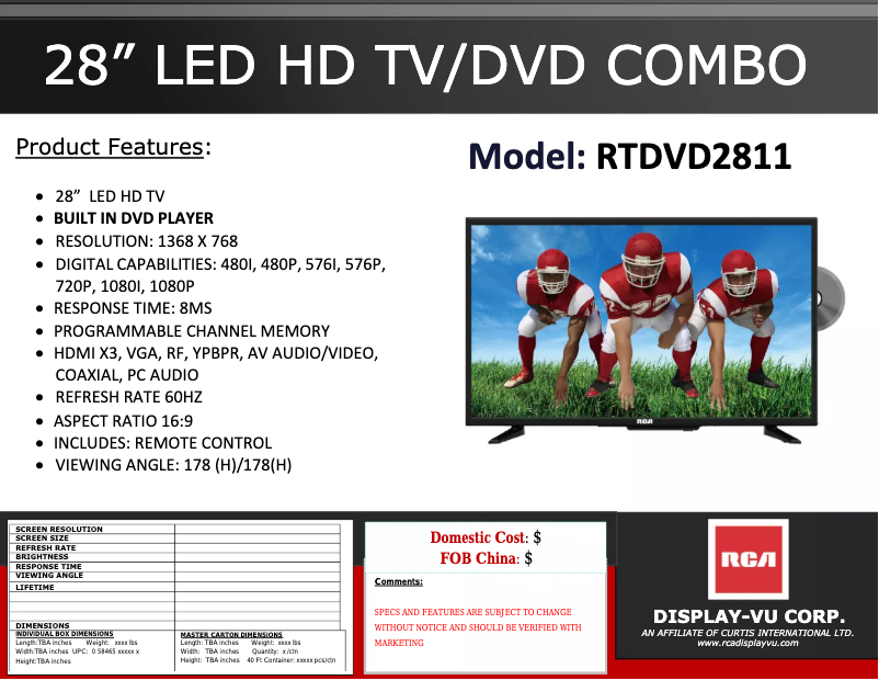Imagen de la primera página del manual del dispositivo RTDVD2811