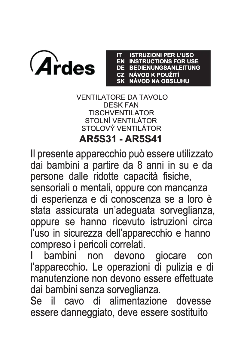 Página nº 1 - Instrucciones / montaje Ardes AR5S41
