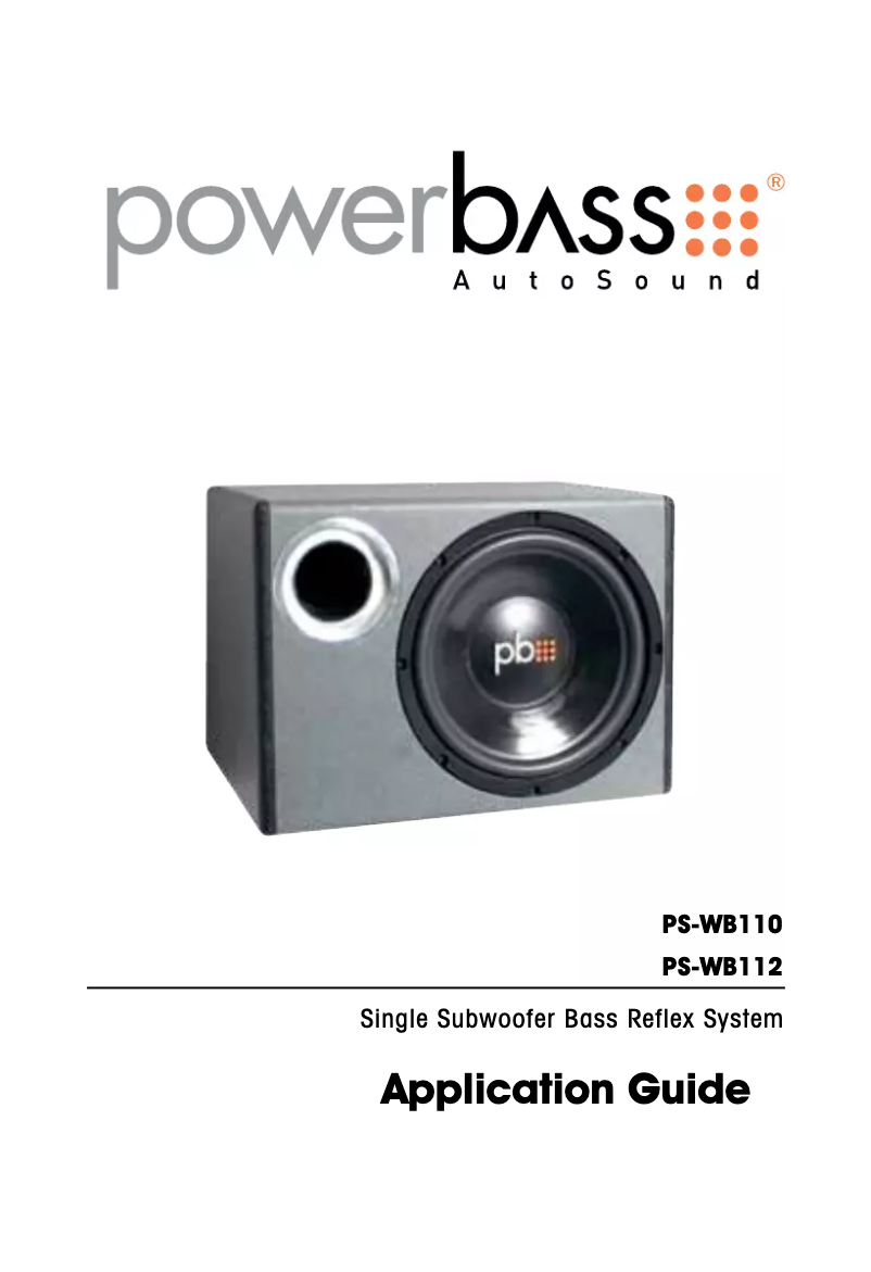Página 1 del manual Manual de usuario PowerBass PS-WB112