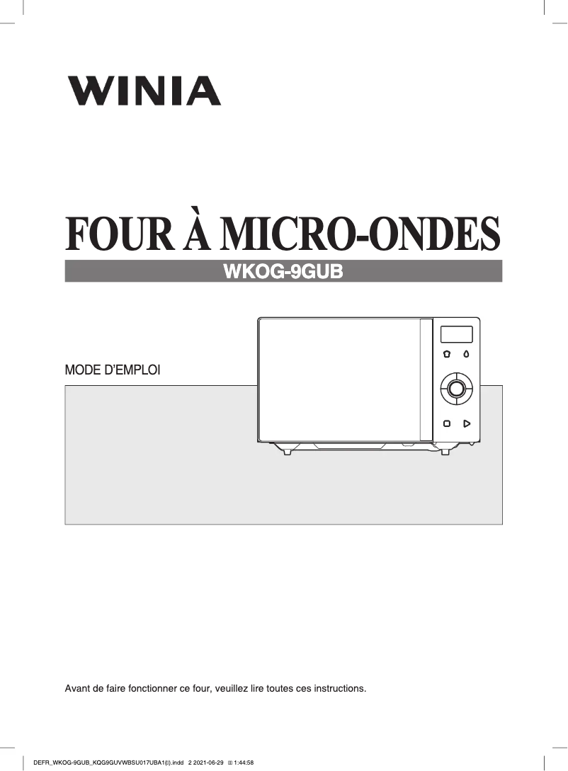 Imagen de la primera página del manual del dispositivo WKOG-9GUB