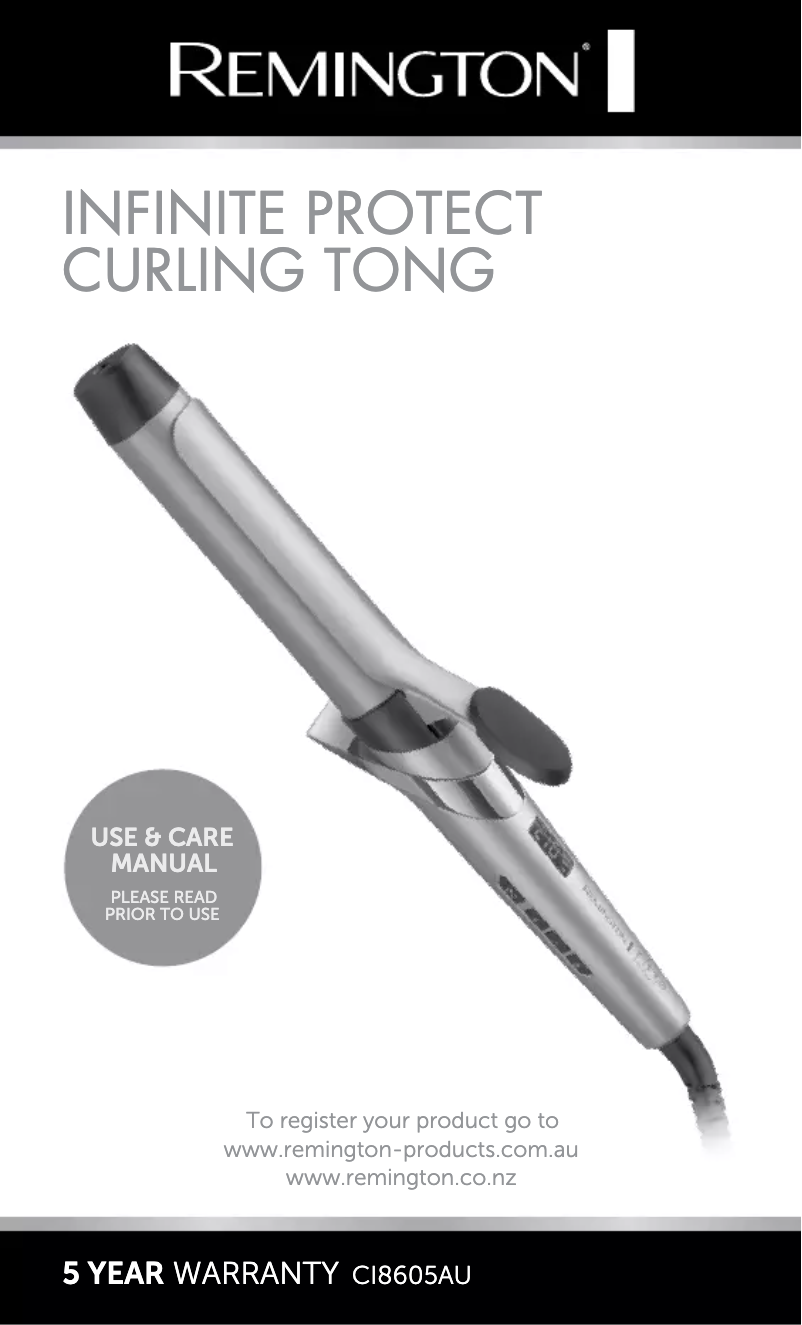 Imagen de la primera página del manual del dispositivo Infinite Protect CI8605AU