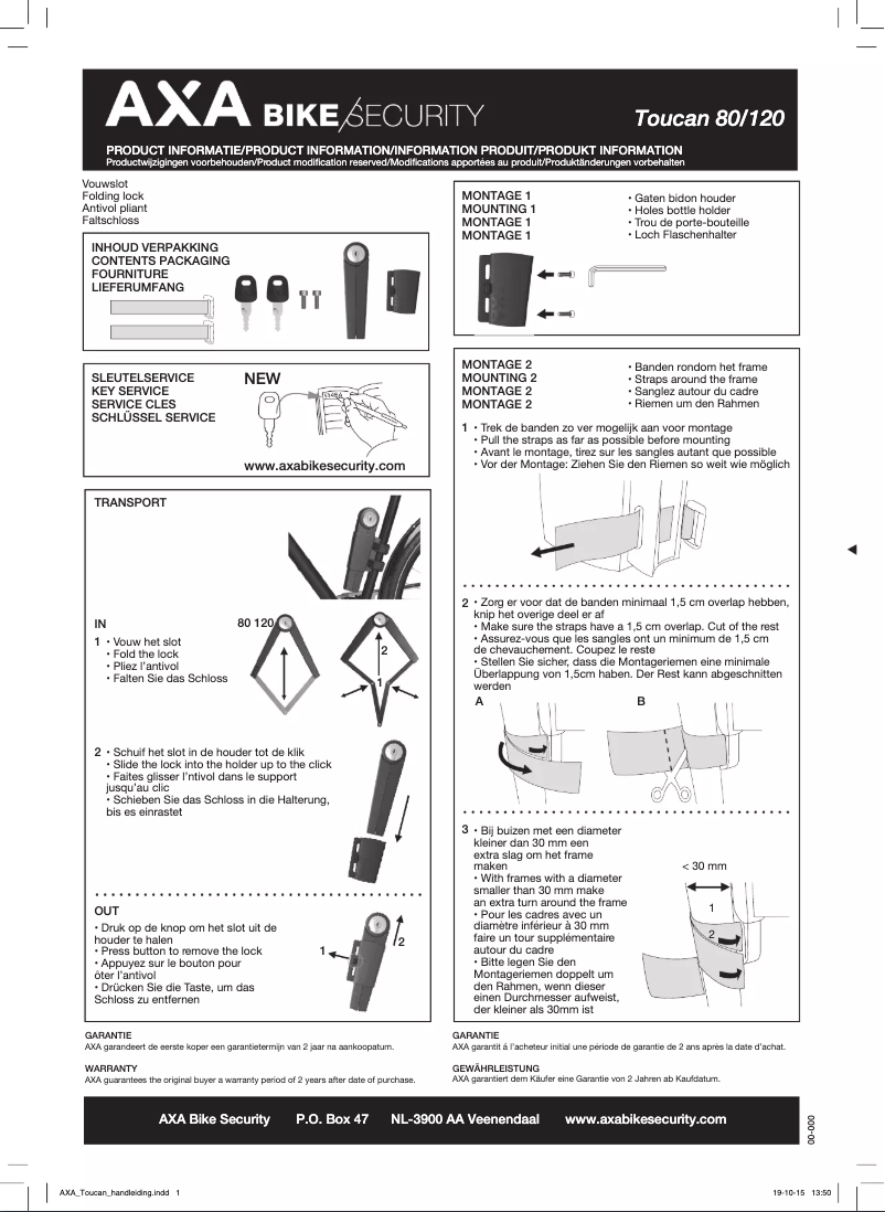 Página 1 del manual Manual de usuario AXA Toucan 80