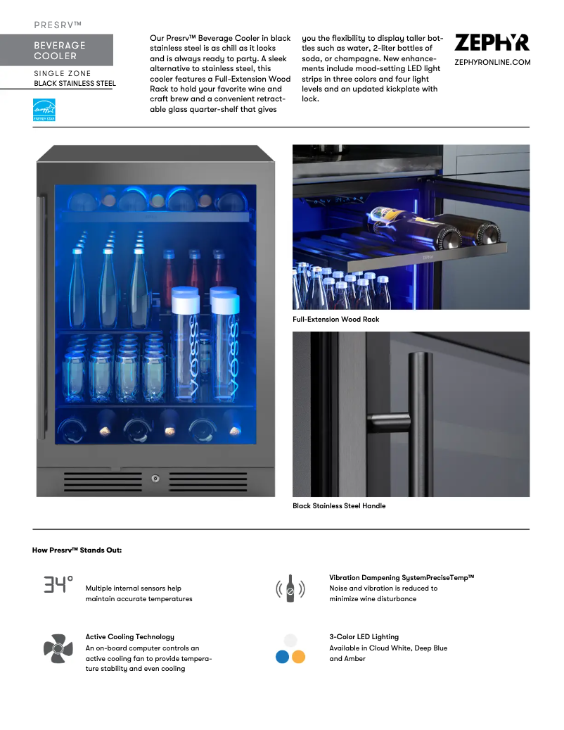 Página 1 del manual Ficha técnica Zephyr Presrv PRB24C01CBSG