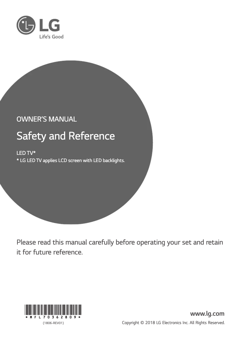 Página nº 1 - Manual de usuario LG 49LK5100PLB