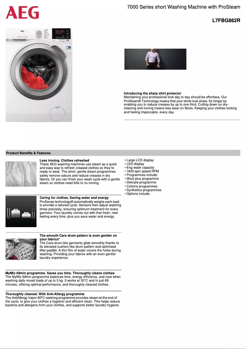Imagen de la primera página del manual del dispositivo L7FBG862R
