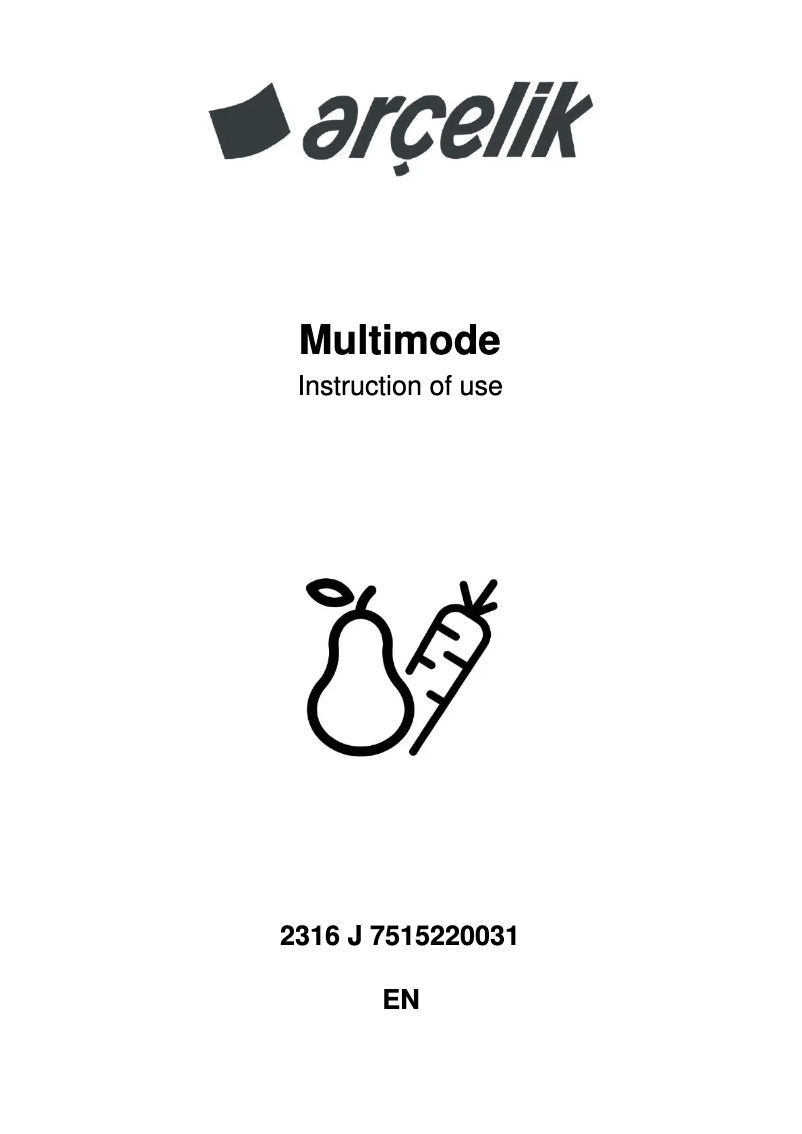 Imagen de la primera página del manual del dispositivo 2316 J