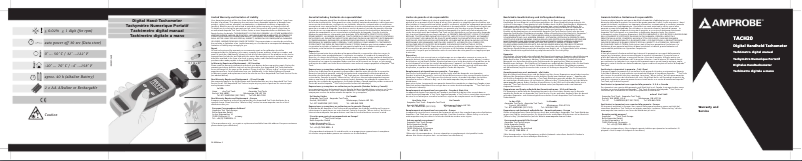 Página nº 1 - Manual de usuario Amprobe TACH-20