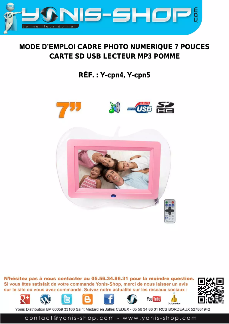 Imagen de la primera página del manual del dispositivo Y-cpn4