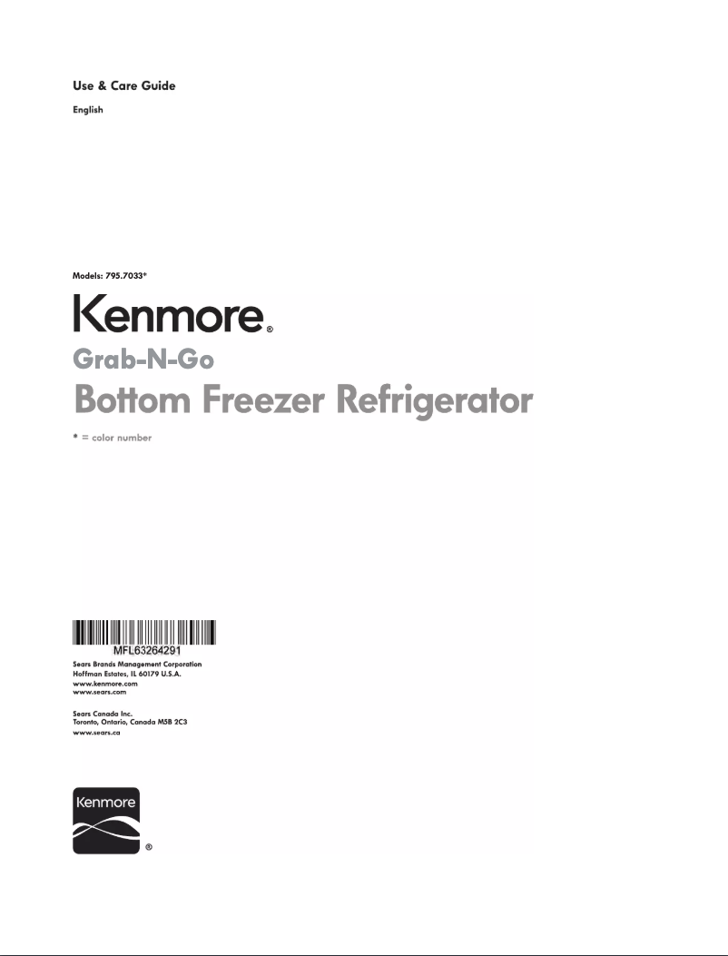 Página 1 del manual Manual de usuario Kenmore 795.70339