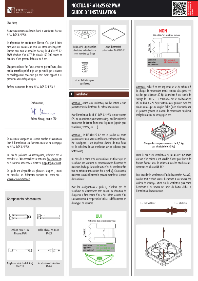 Página nº 1 - Manual de usuario Noctua NF-A14x25 G2 PWM