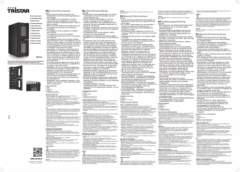 Imagen de la primera página del manual del dispositivo WR-7512