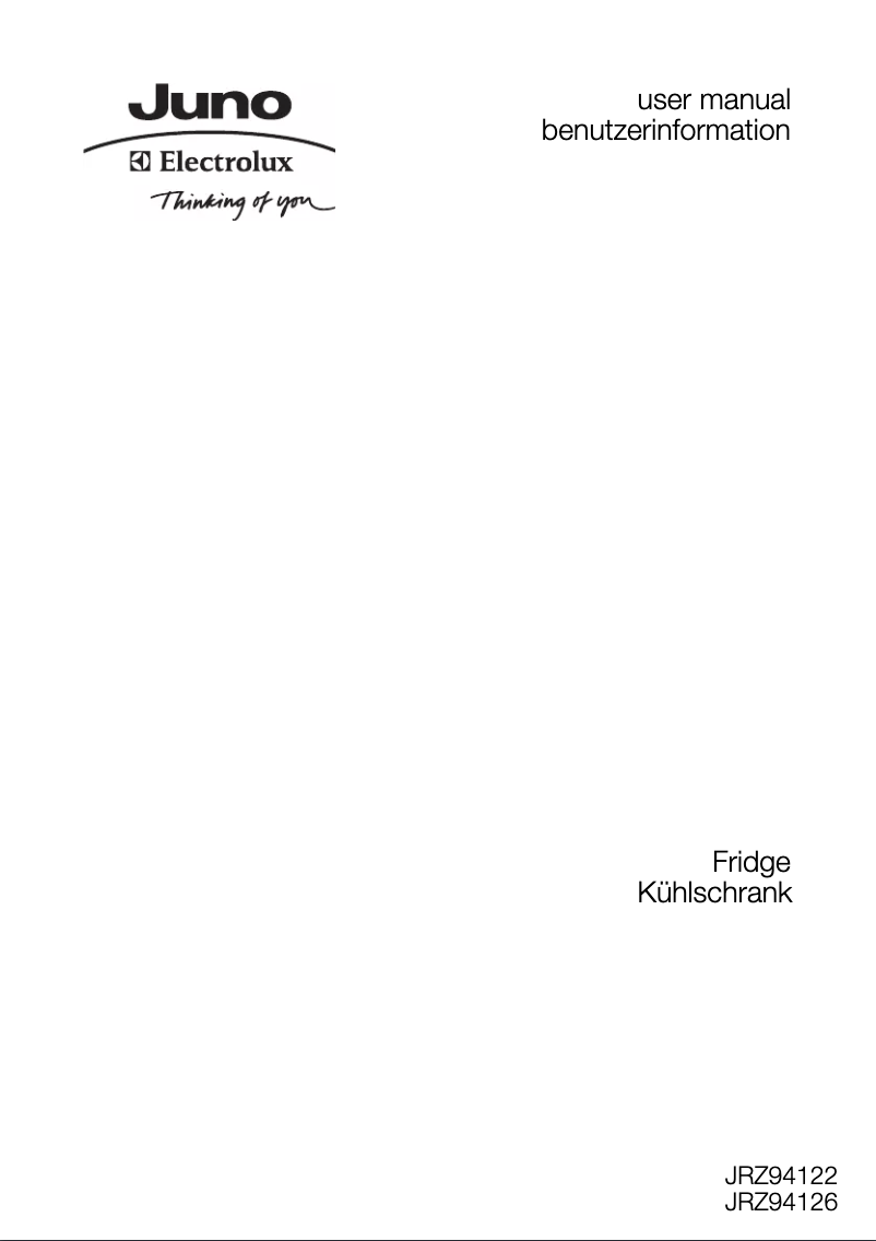 Página 1 del manual Manual de usuario Juno Electrolux JRZ94126