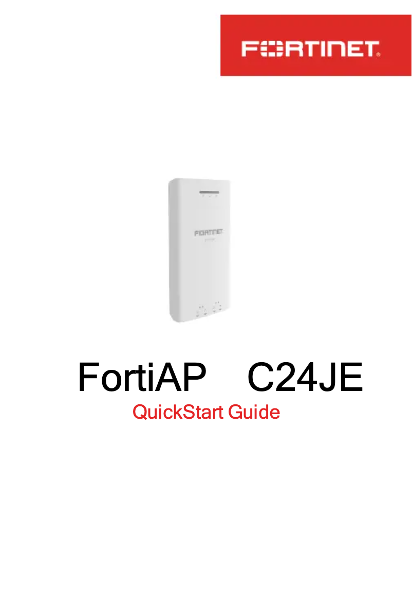 Página 1 del manual Manual de usuario Fortinet FortiAP C24JE