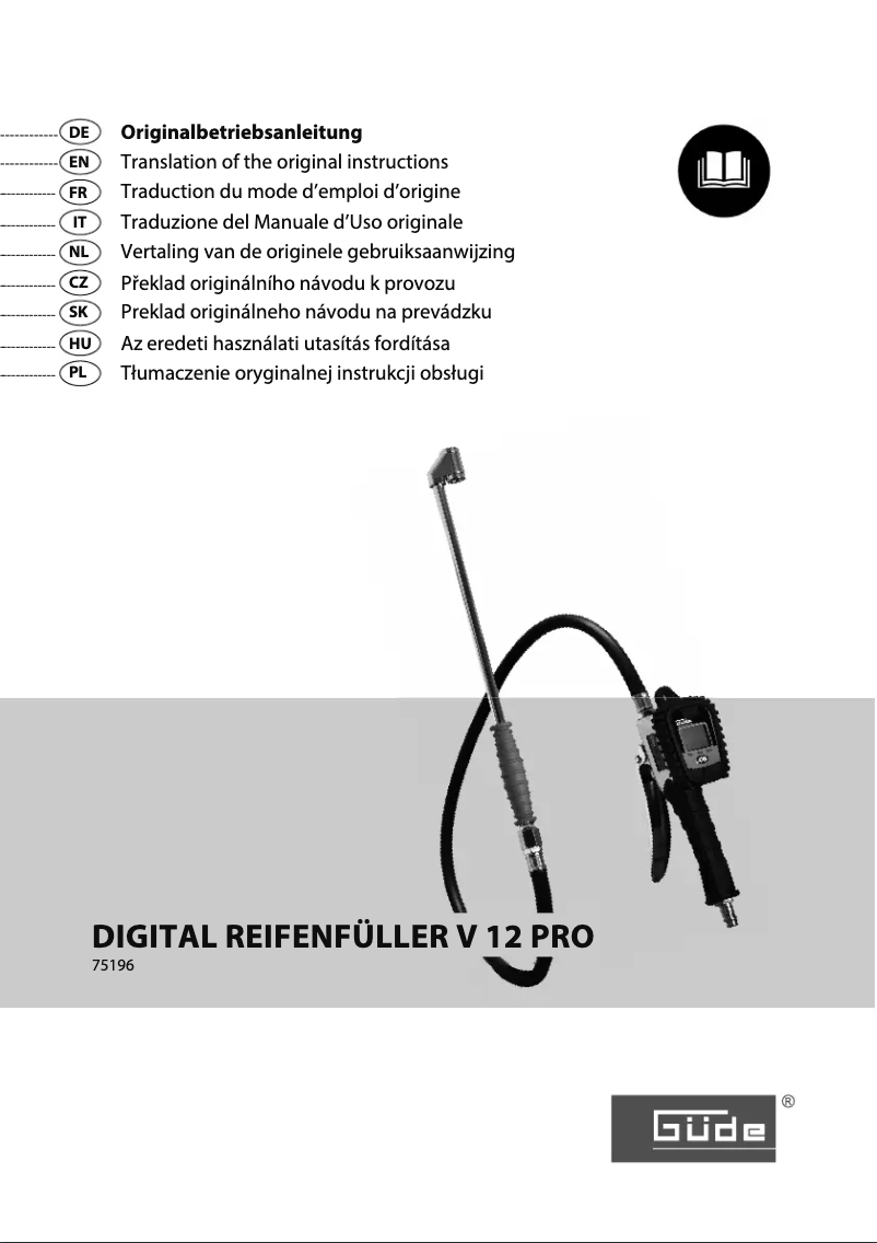 Imagen de la primera página del manual del dispositivo V 12 PRO