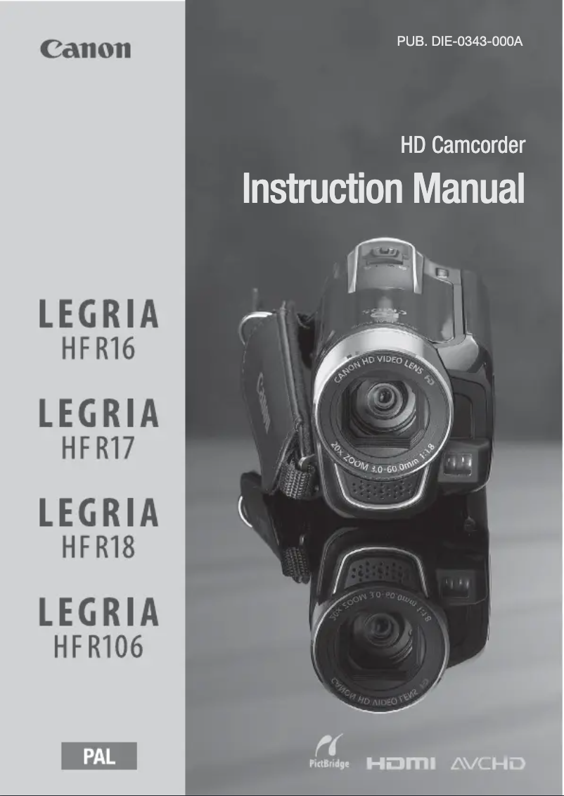 Página 1 del manual Manual de usuario Canon Legria HF R106
