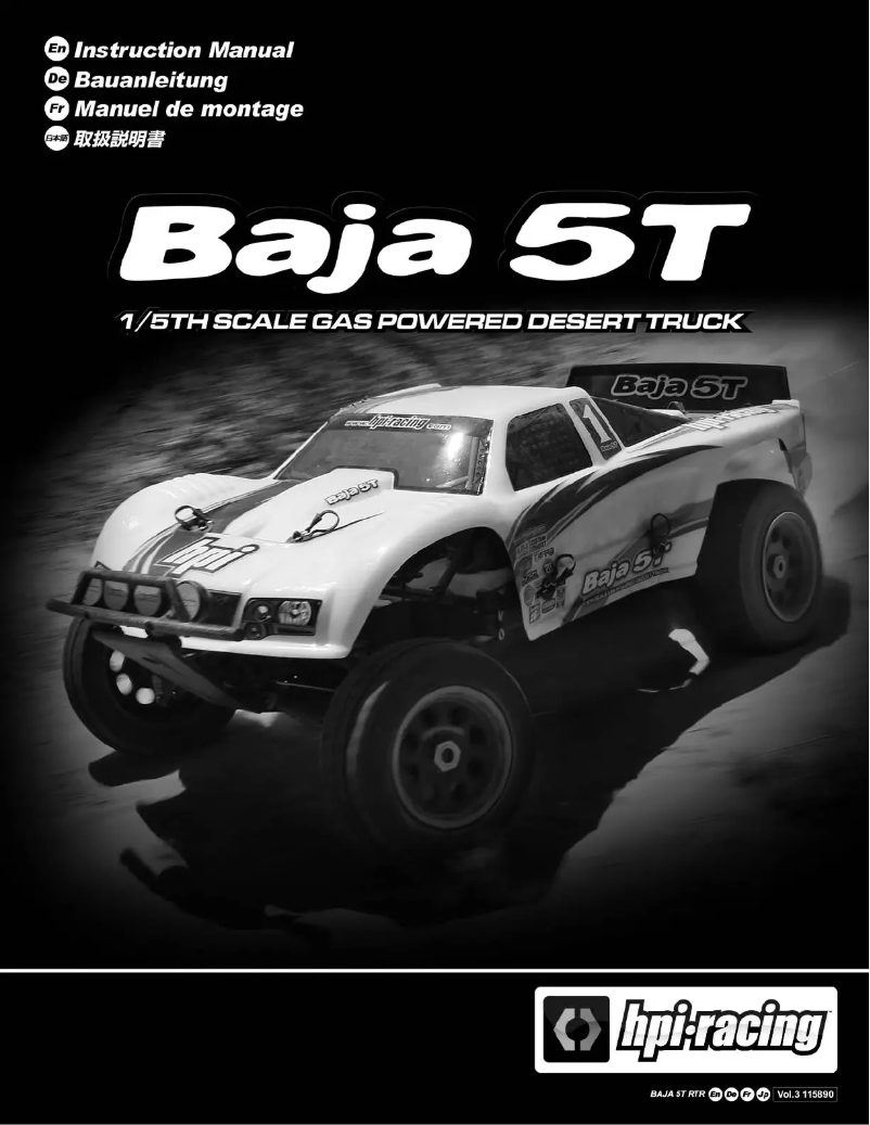 Imagen de la primera página del manual del dispositivo Baja 5T Desert Truck