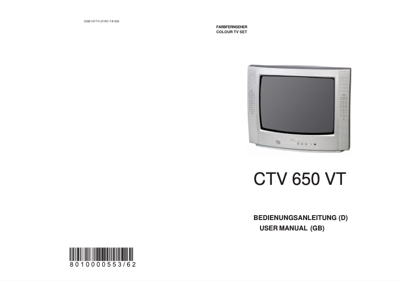 Imagen de la primera página del manual del dispositivo CTV 650 VT