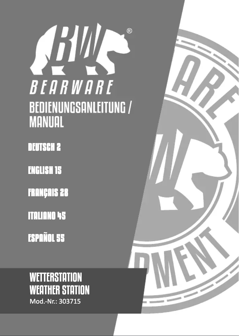 Página 1 del manual Manual de usuario Bearware 303715