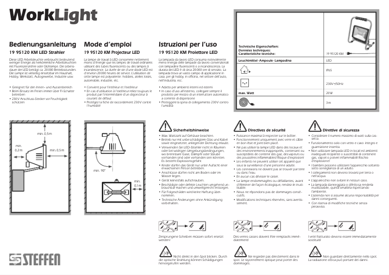 Página 1 del manual Manual de usuario Steffen 19 95120 KM