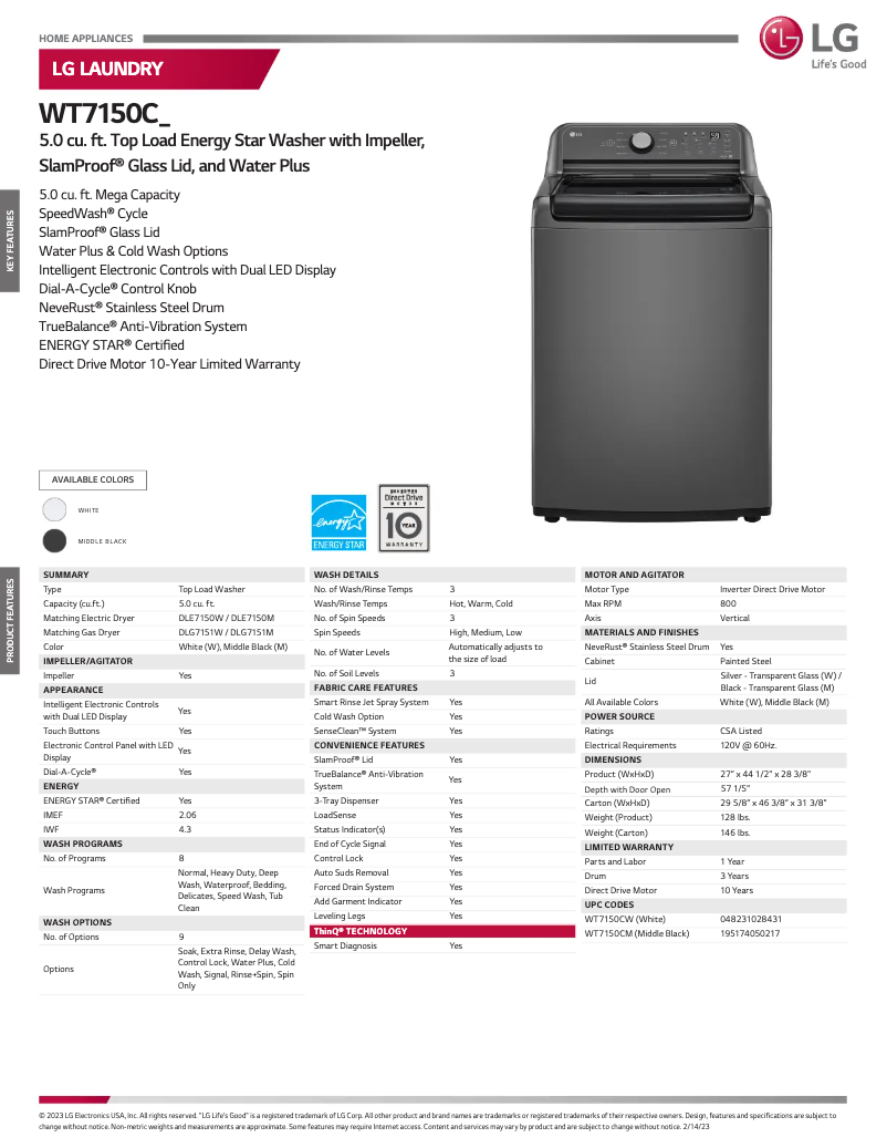 Imagen de la primera página del manual del dispositivo WT7150CM