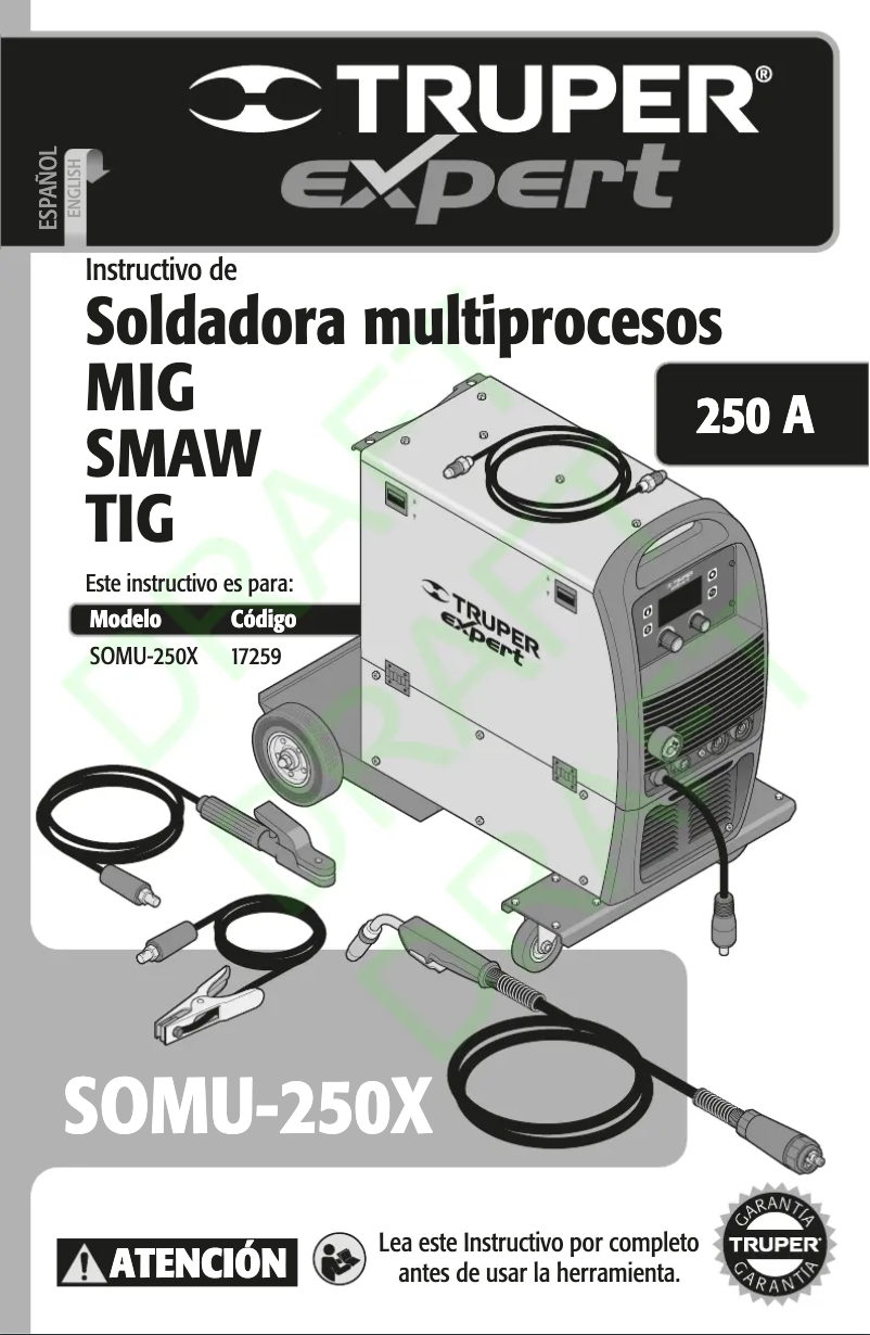 Página 1 del manual Manual de usuario Truper СОМУ-250X