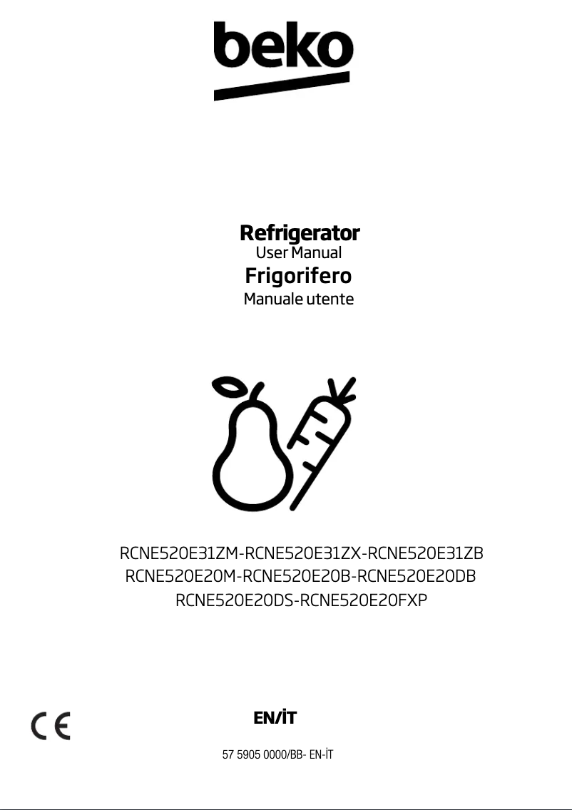 Página 1 del manual Manual de usuario Beko RCNE520E20B