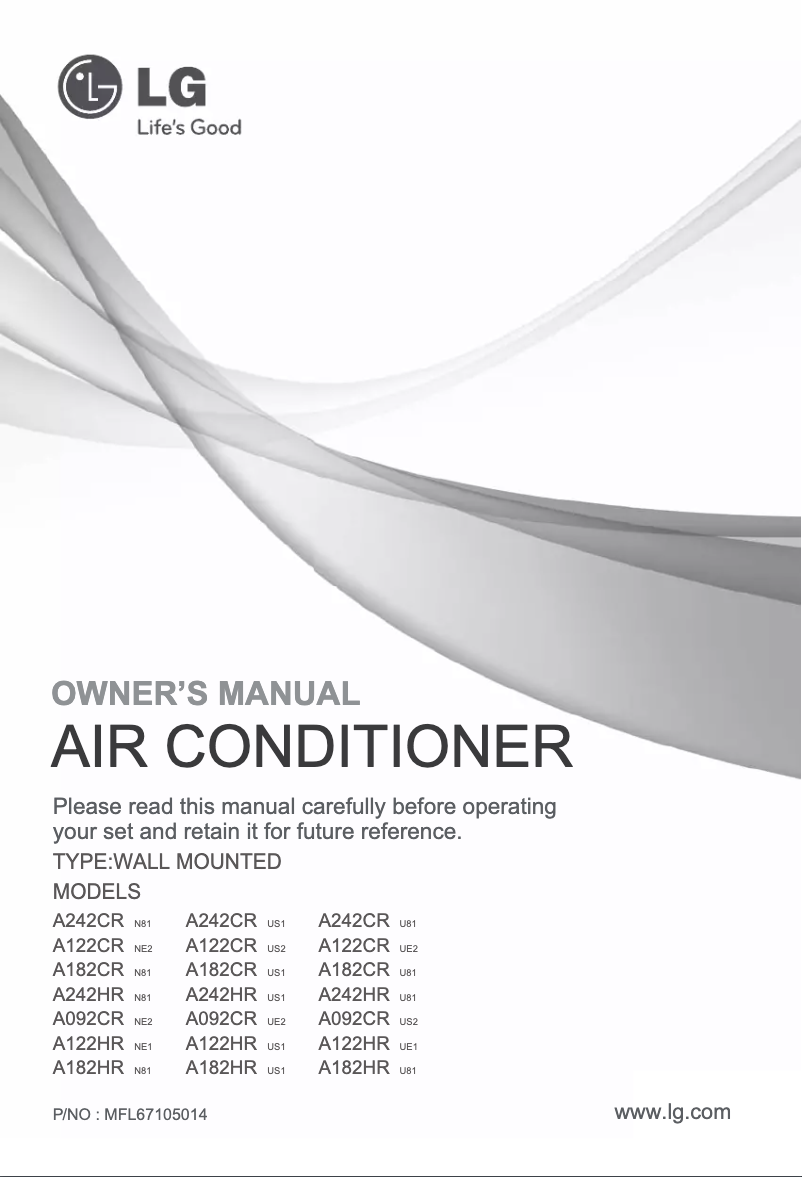 Página 1 del manual Manual de usuario LG A242CR