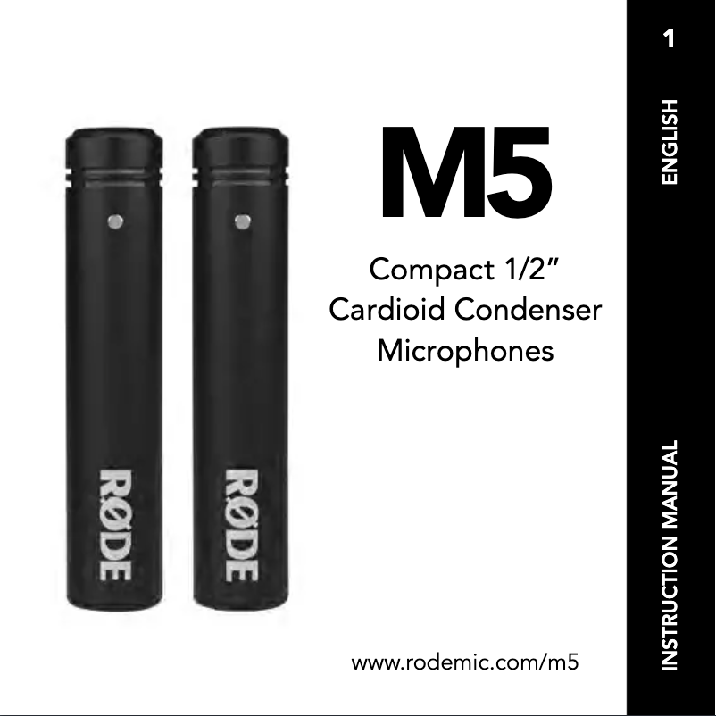 Página 1 del manual Manual de usuario Røde M5