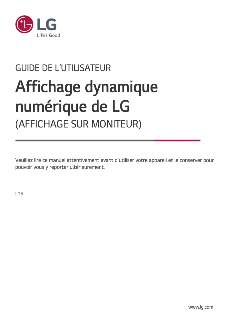 Imagen de la primera página del manual del dispositivo 55VL7F