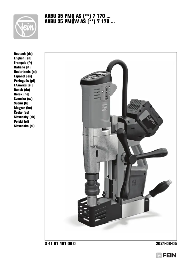 Página 1 del manual Manual de usuario Fein AKBU 35 PMQ AS