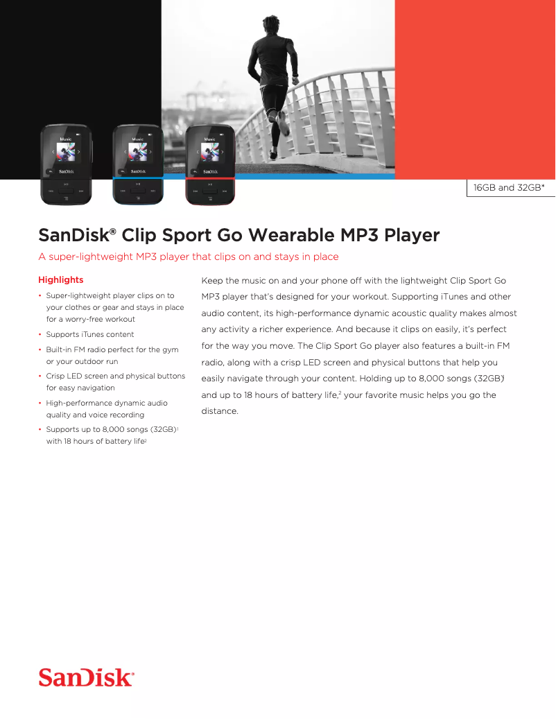 Imagen de la primera página del manual del dispositivo Clip Sport Go