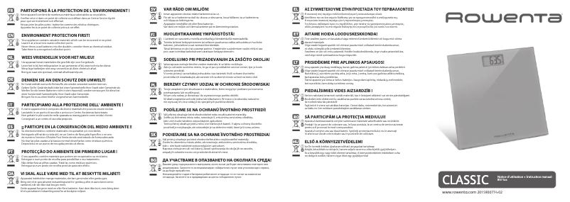 Imagen de la primera página del manual del dispositivo Classic BS1133