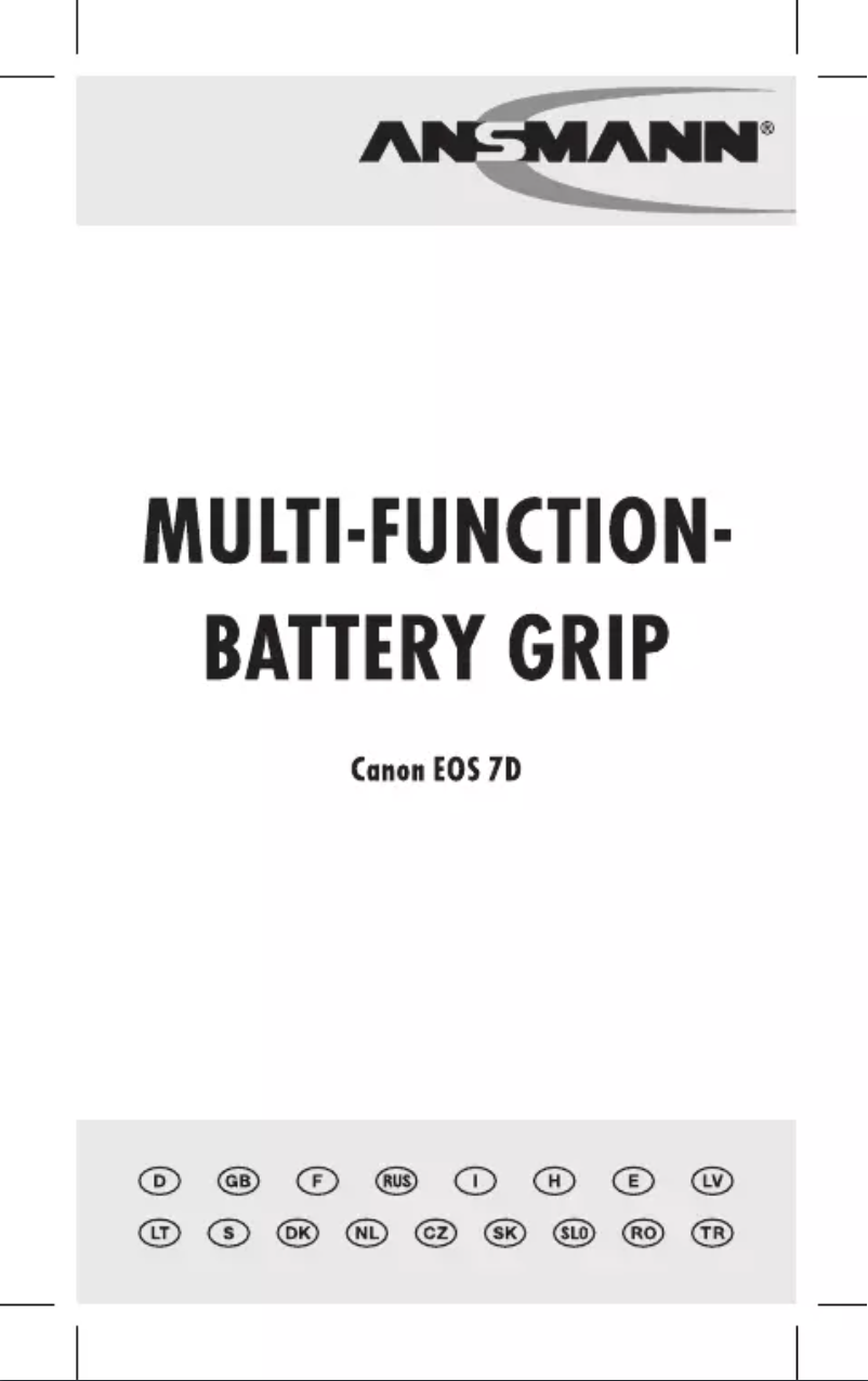Imagen de la primera página del manual del dispositivo Battery Grip C-7 Pro