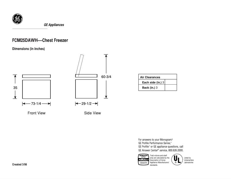 Imagen de la primera página del manual del dispositivo FCM25DAWH