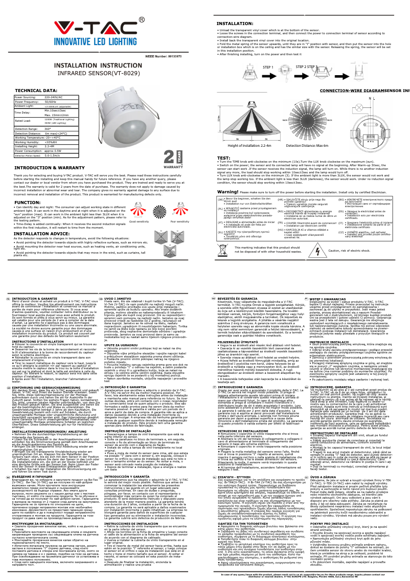 Página 1 del manual Manual de usuario V-TAC VT-8029