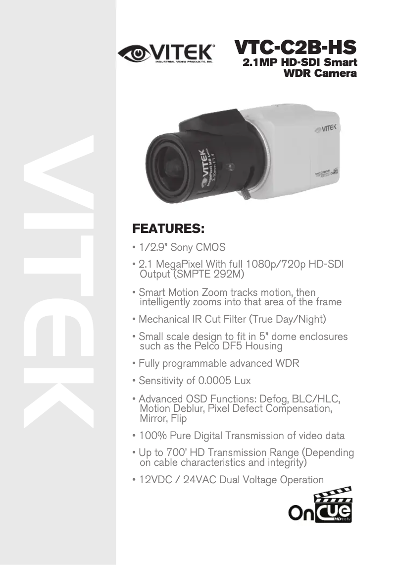 Imagen de la primera página del manual del dispositivo VTC-C2B-HS