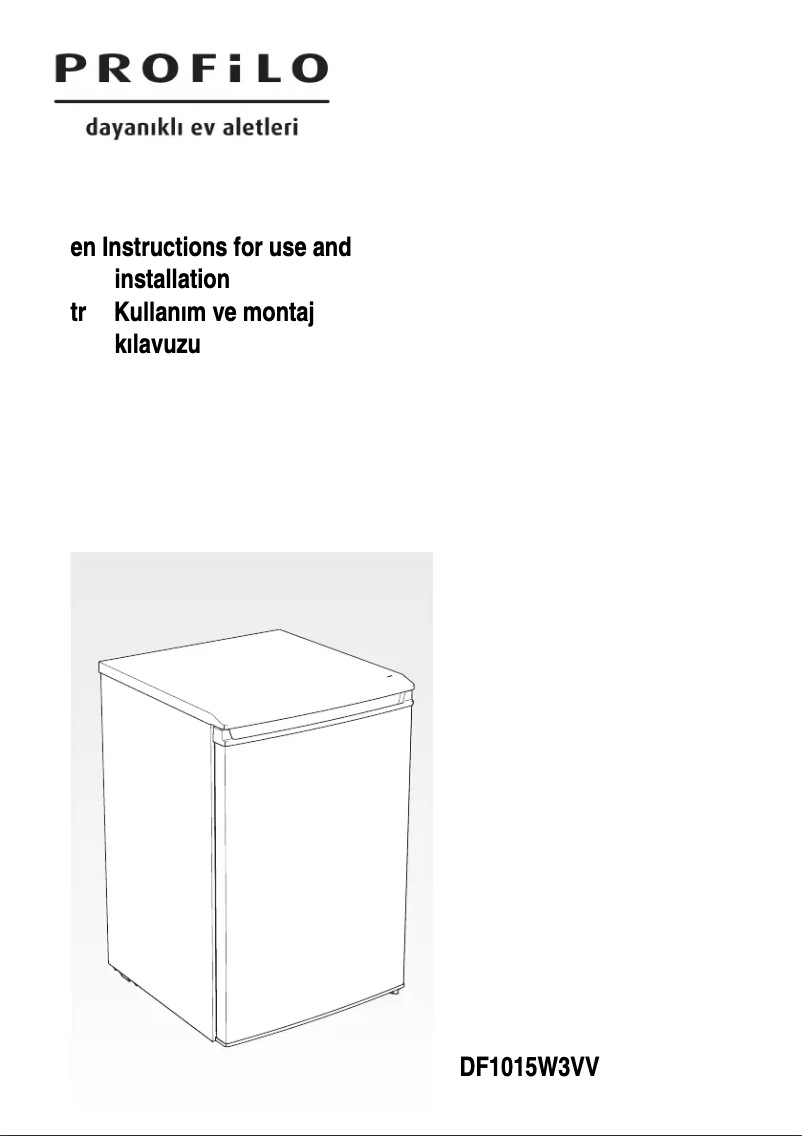 Imagen de la primera página del manual del dispositivo DF1015W3VV