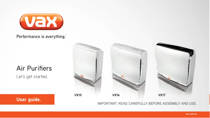 Página nº 1 - Manual de usuario Vax VX17