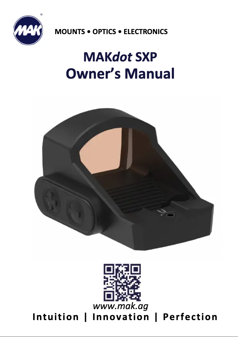 Página nº 1 - Manual de usuario MAK dot SXP