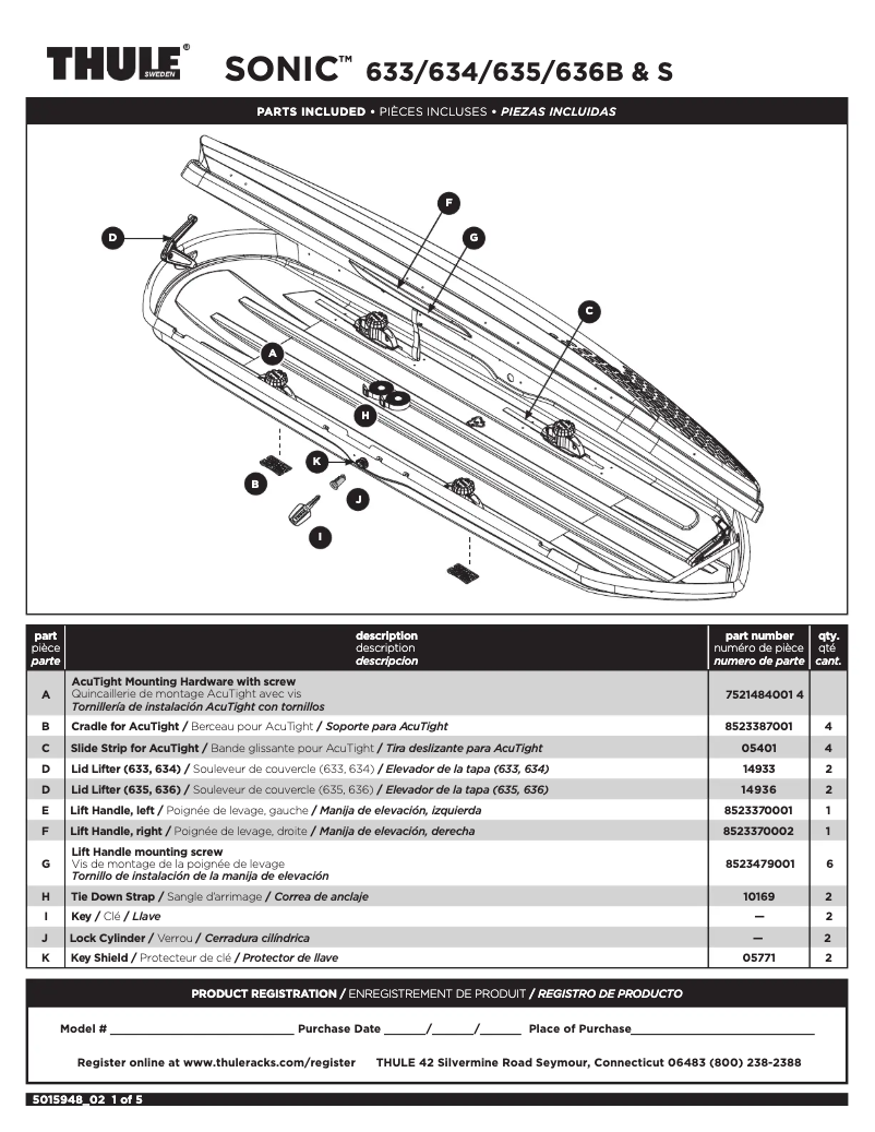 Imagen de la primera página del manual del dispositivo SONIC 636B