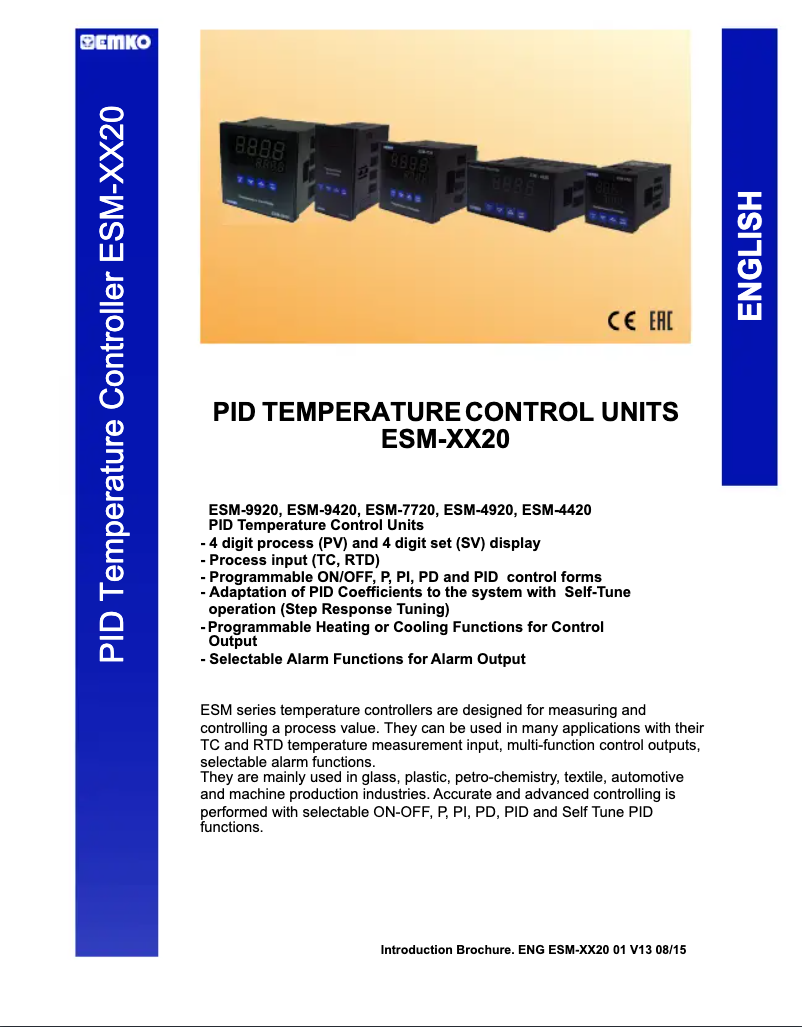 Imagen de la primera página del manual del dispositivo ESM-4420