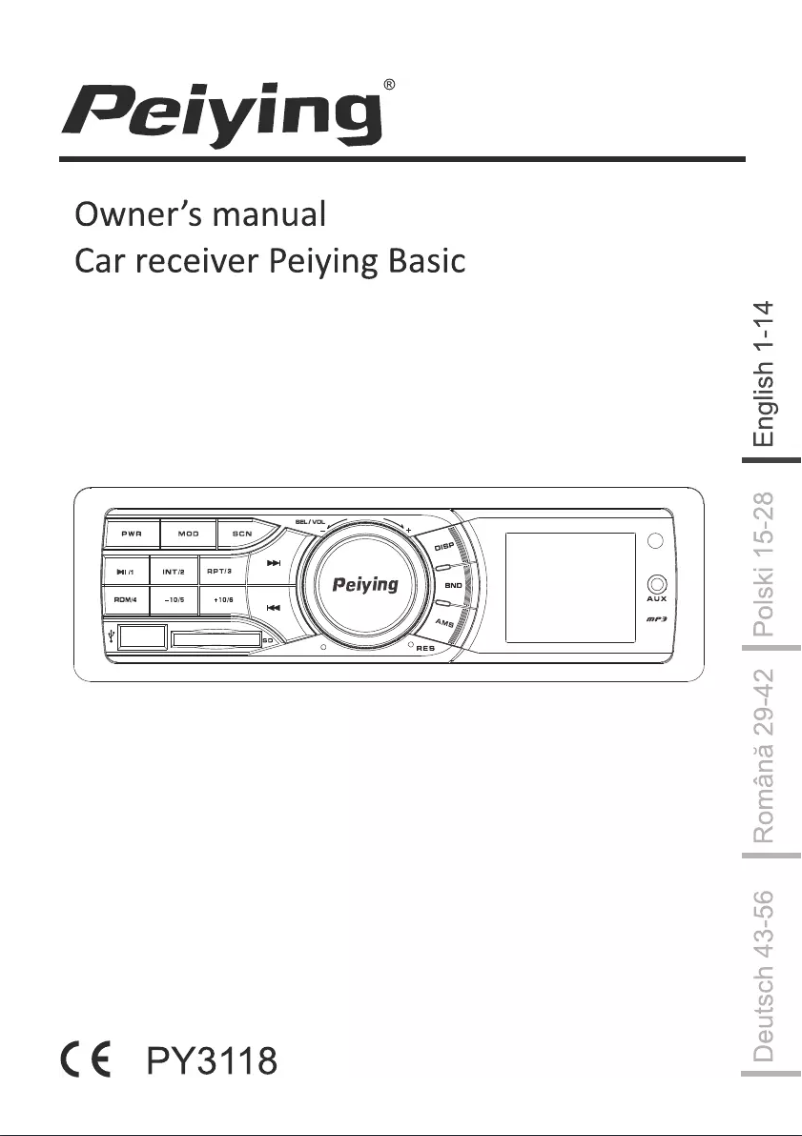 Imagen de la primera página del manual del dispositivo PY-3118