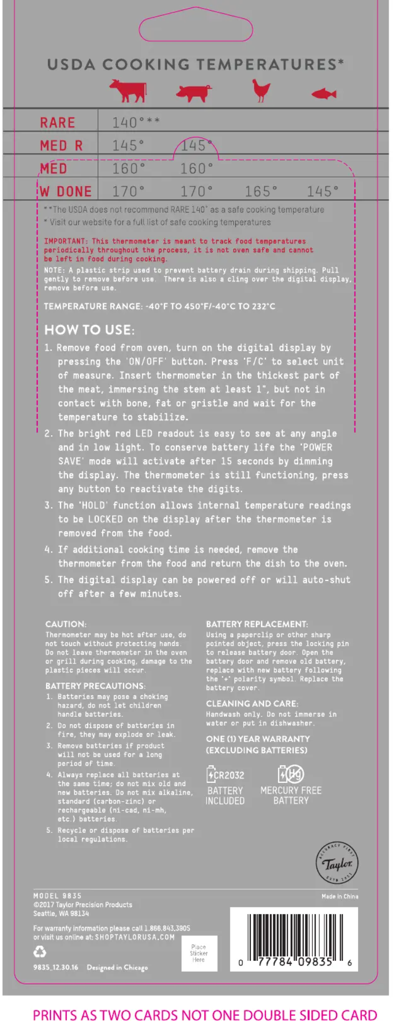 Imagen de la primera página del manual del dispositivo 9835