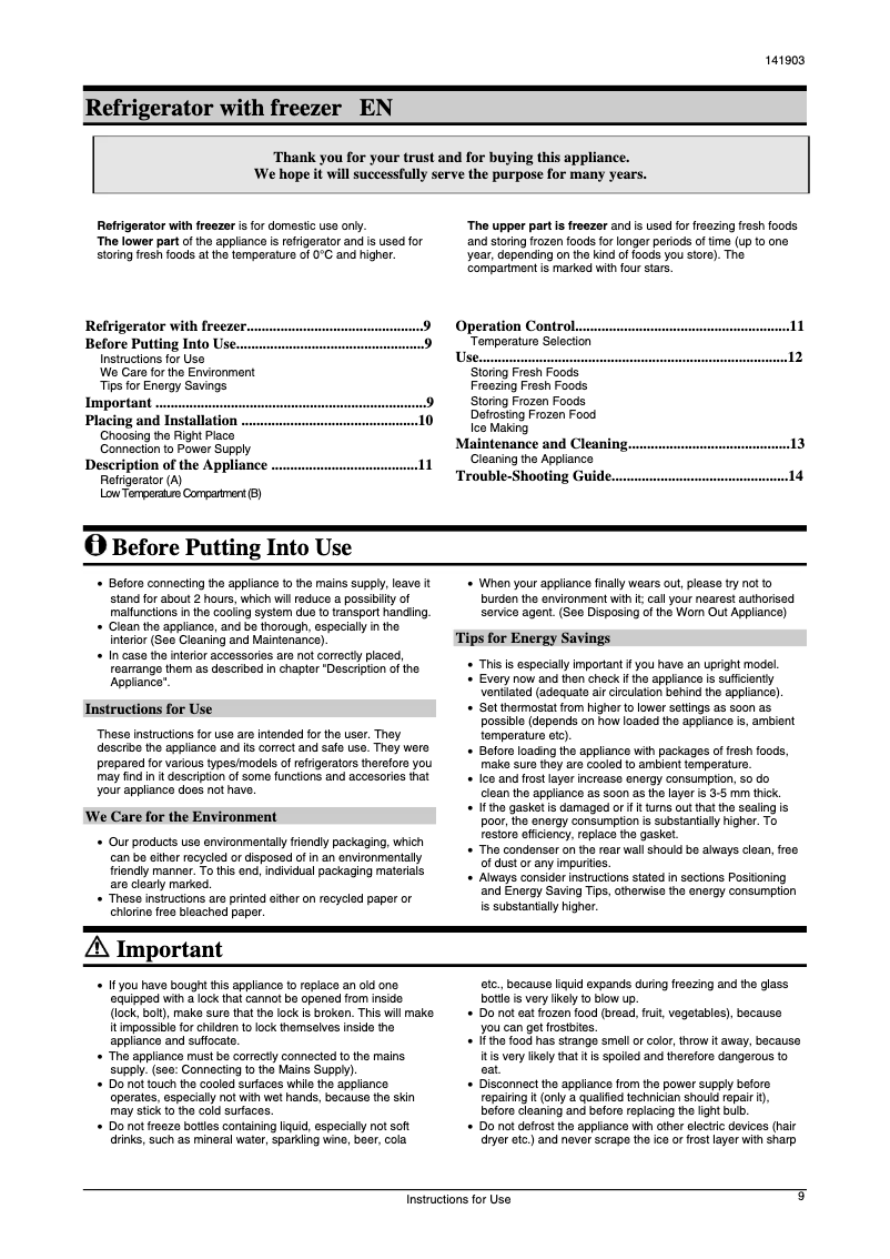 Página 1 del manual Manual de usuario Gorenje RB6285OB