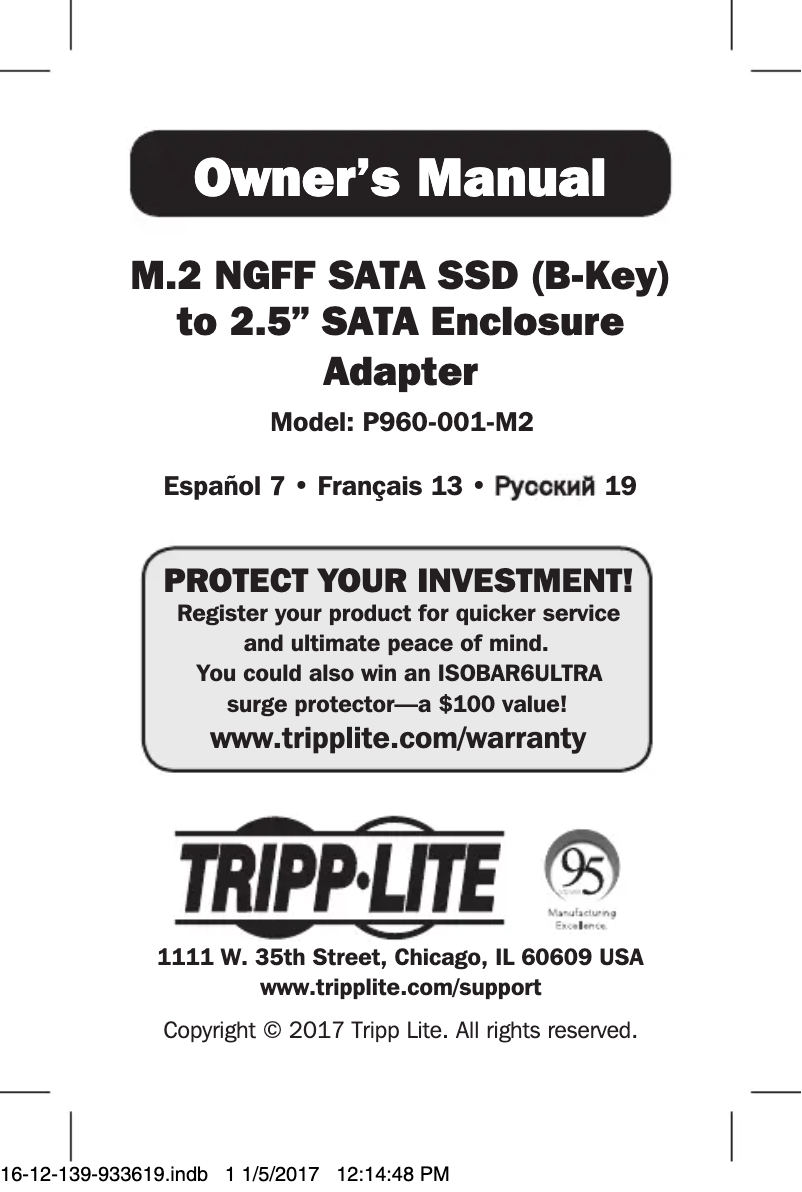Imagen de la primera página del manual del dispositivo P960-001-M2