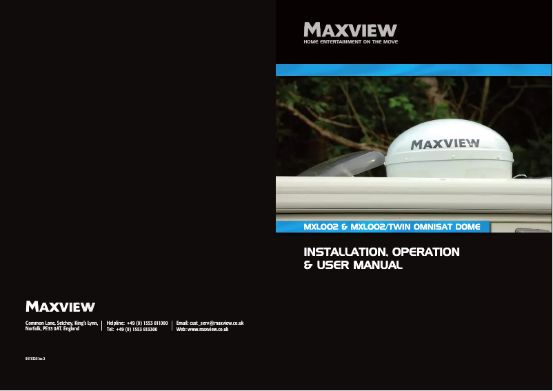 Página 1 del manual Manual de usuario Maxview Omnisat Dome MXL002