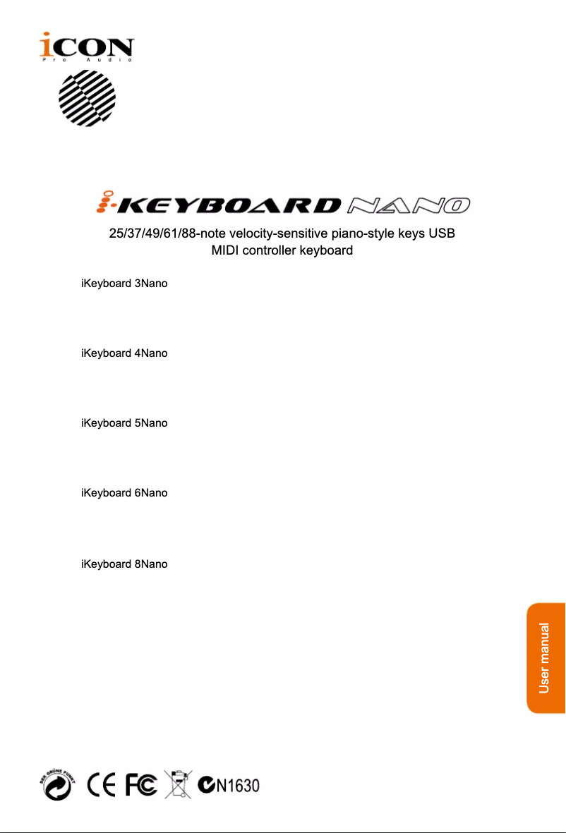 Imagen de la primera página del manual del dispositivo iKeyboard 3Nano