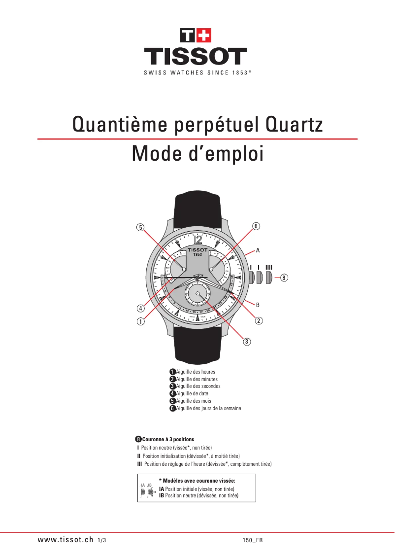 Página 1 del manual Manual de usuario Tissot PRS 516 Automatic Gent