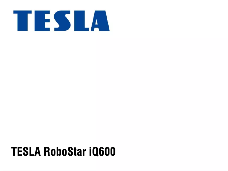 Página 1 del manual Manual de usuario Tesla RoboStar iQ600