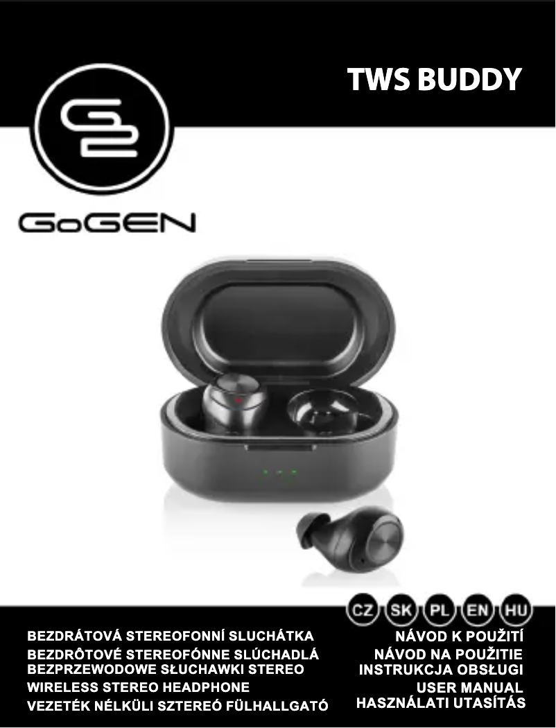 Página nº 1 - Manual de usuario GoGen TWS BUDDY